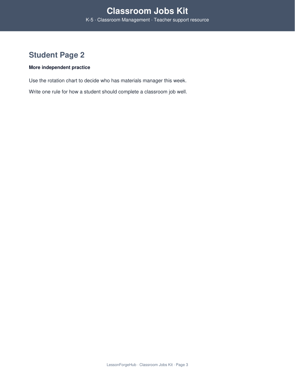 Classroom Jobs Kit gallery image 3