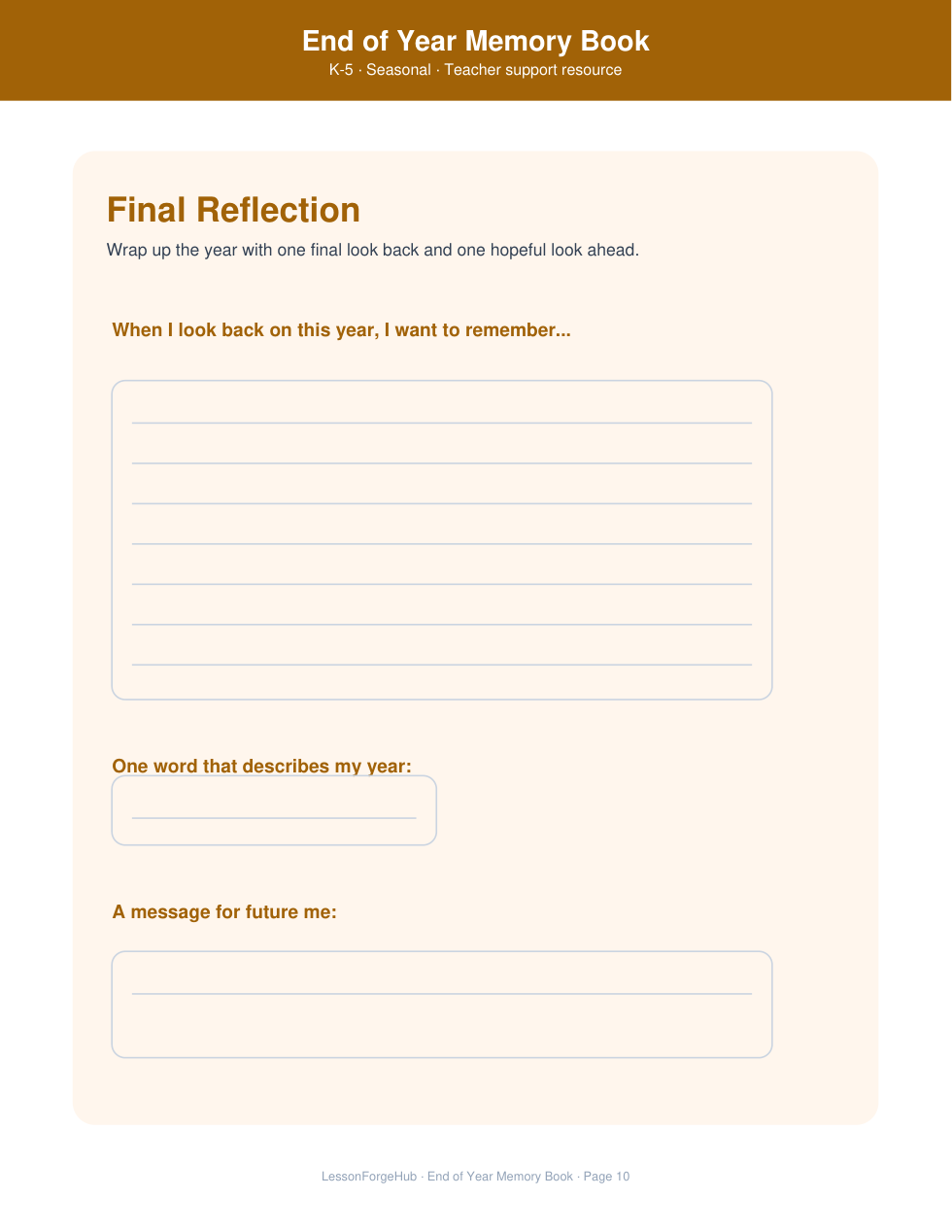 End of Year Memory Book gallery image 4