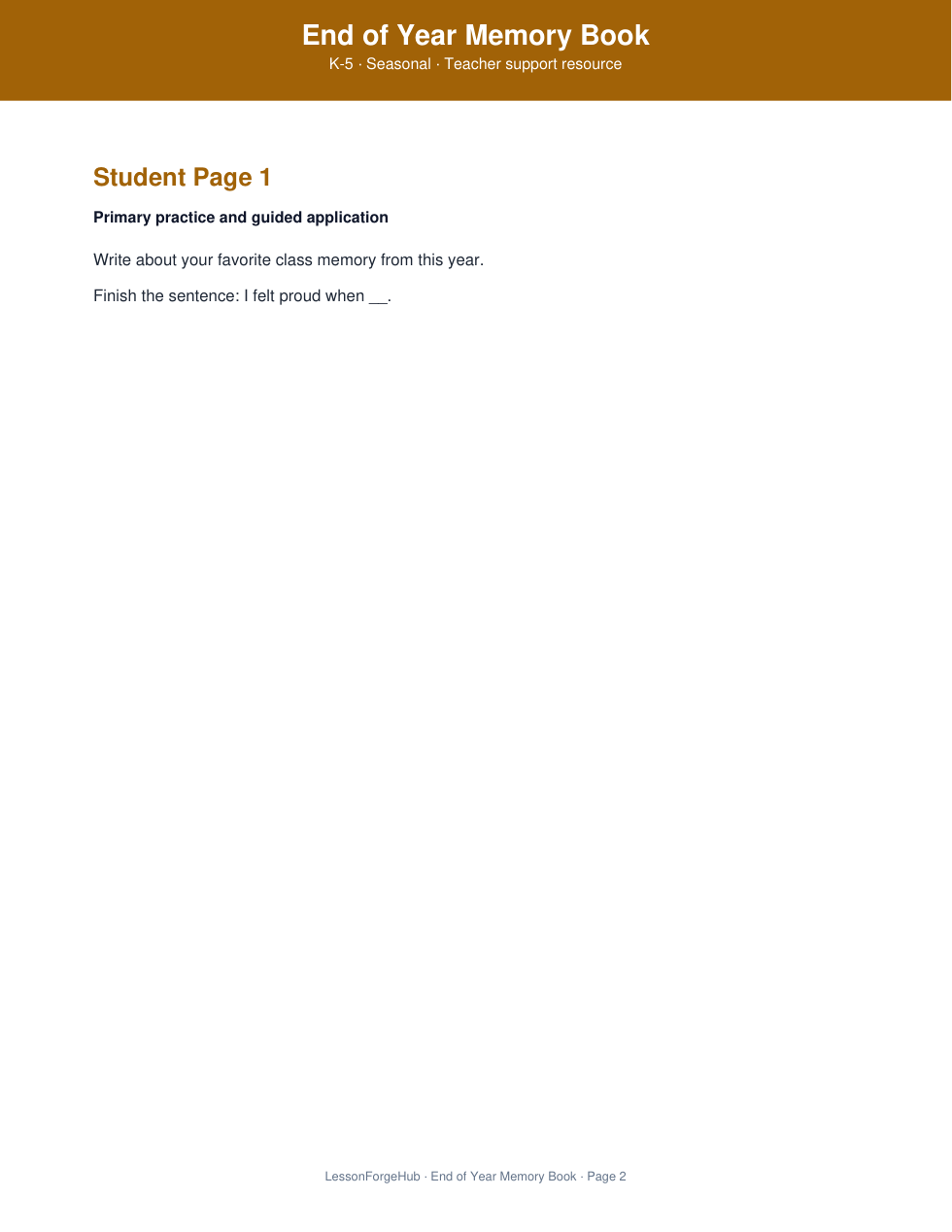 End of Year Memory Book gallery image 2