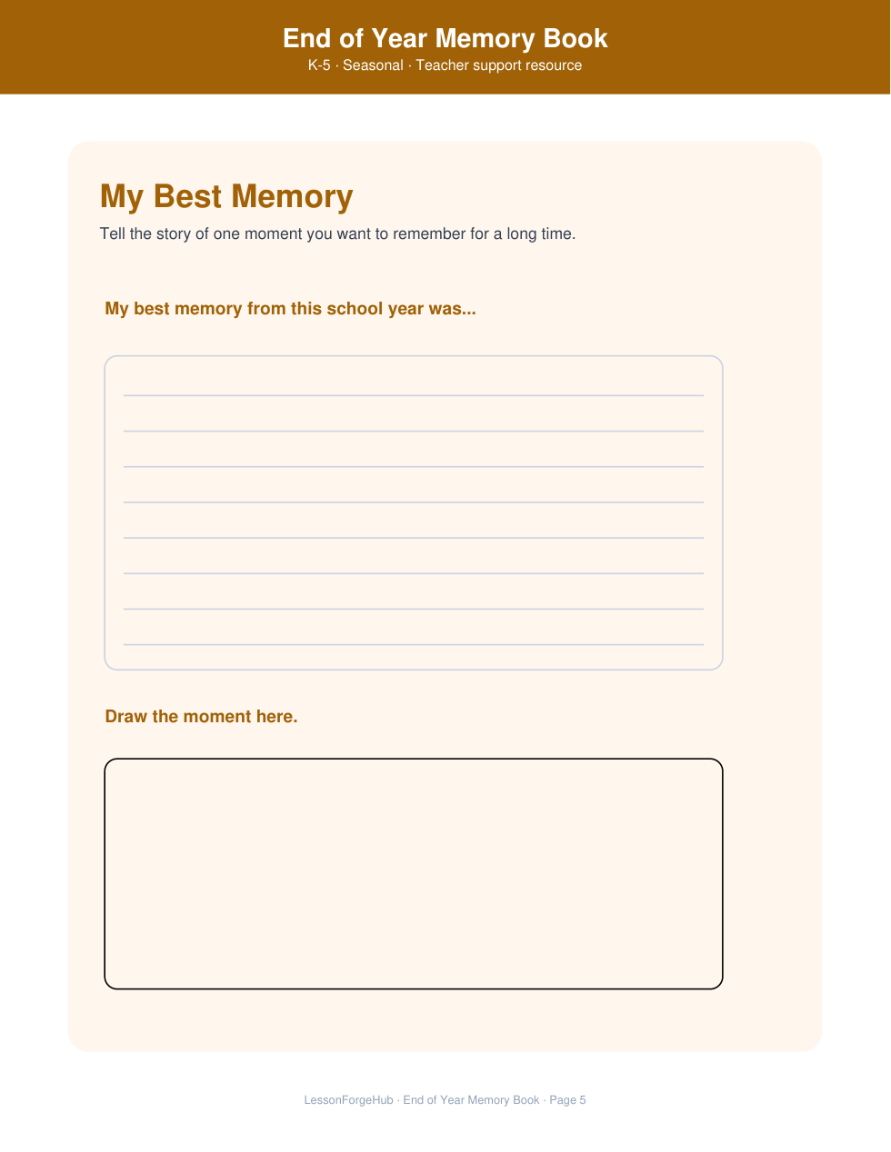 End of Year Memory Book gallery image 3