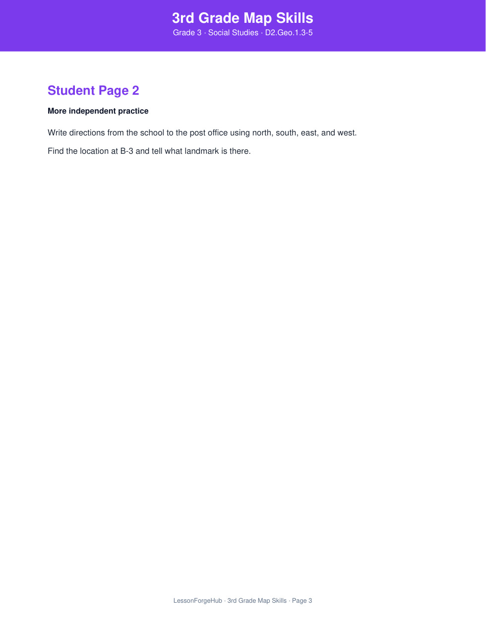 3rd Grade Map Skills gallery image 3