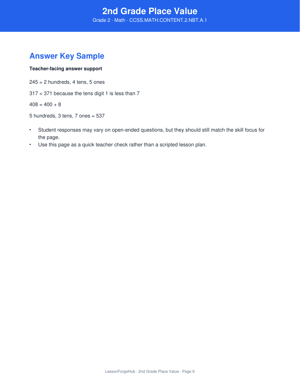 2nd Grade Place Value gallery image 4