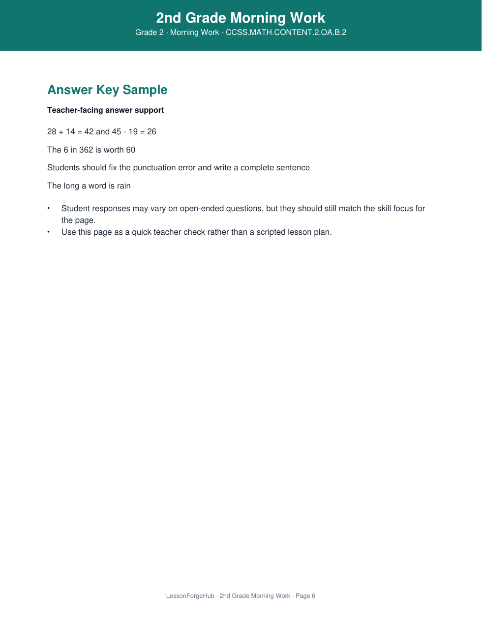 2nd Grade Morning Work gallery image 4