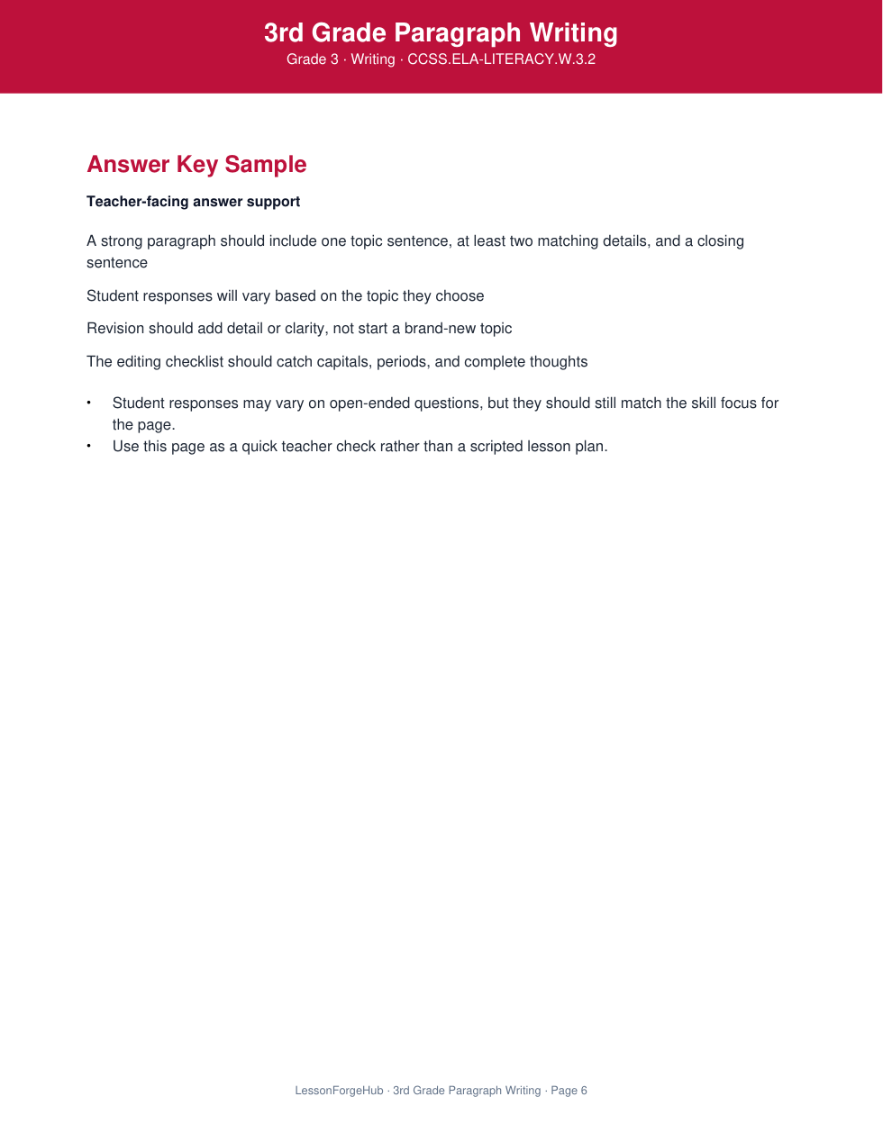 3rd Grade Paragraph Writing gallery image 4