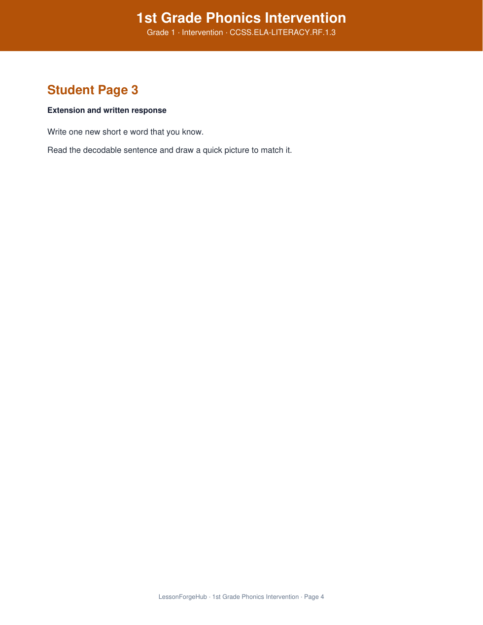 1st Grade Phonics Intervention gallery image 3