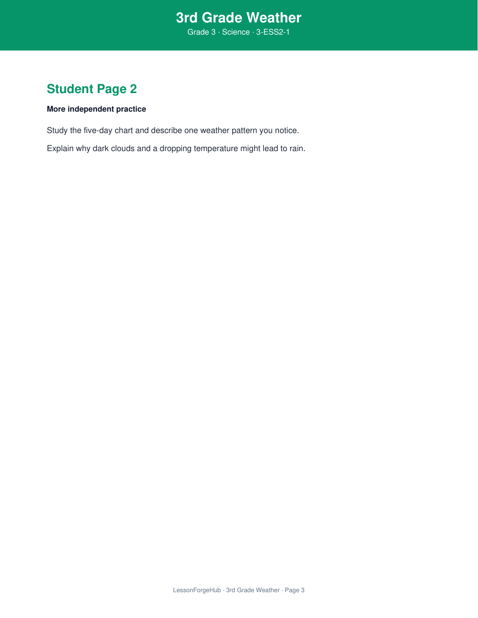 3rd Grade Weather gallery image 3